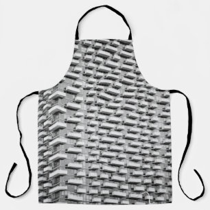 Gray concrete building apron