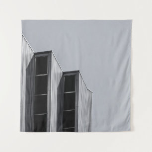 GRAY CONCRETE BUILDING TAPESTRY