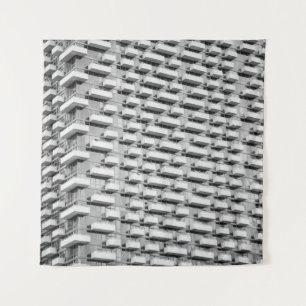 GRAY CONCRETE BUILDING TAPESTRY