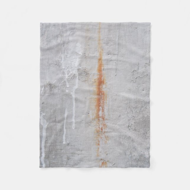 Gray concrete wall fleece blanket (Front)