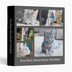 Gray Create Your Own Collage Personalized Photo Binder