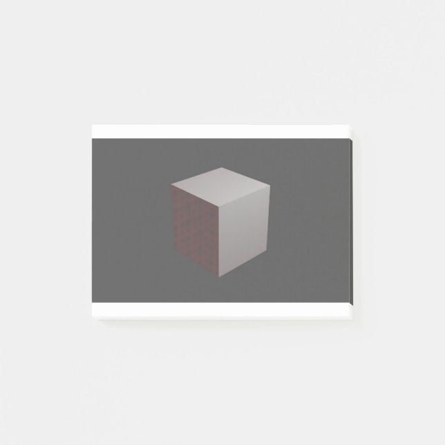 Gray Cube Post-it Notes (Front)