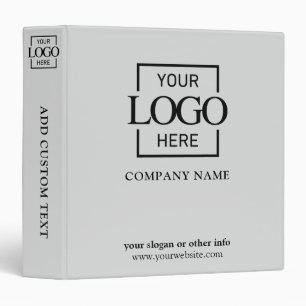 Gray Custom Business Logo Professional No Minimum Binder
