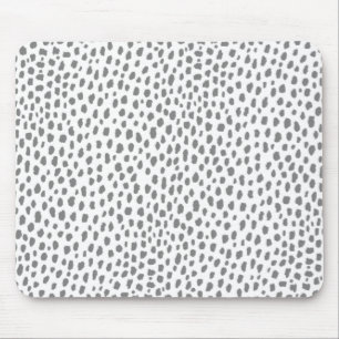 Gray Dalmatian Spots (gray/white) Mouse Pad