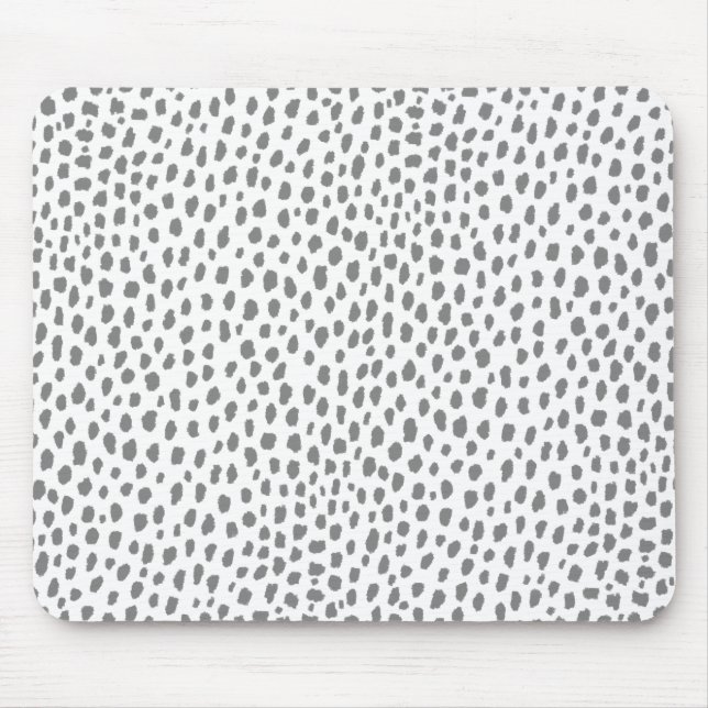 Gray Dalmatian Spots (gray/white) Mouse Pad (Front)