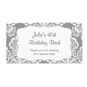 Gray Damask Bouteille d'eau préférée - customisez-