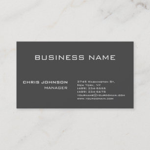 Gray Design Charm Manager Carte de visite standard