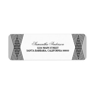 Gray Elegant Deco Address Labels