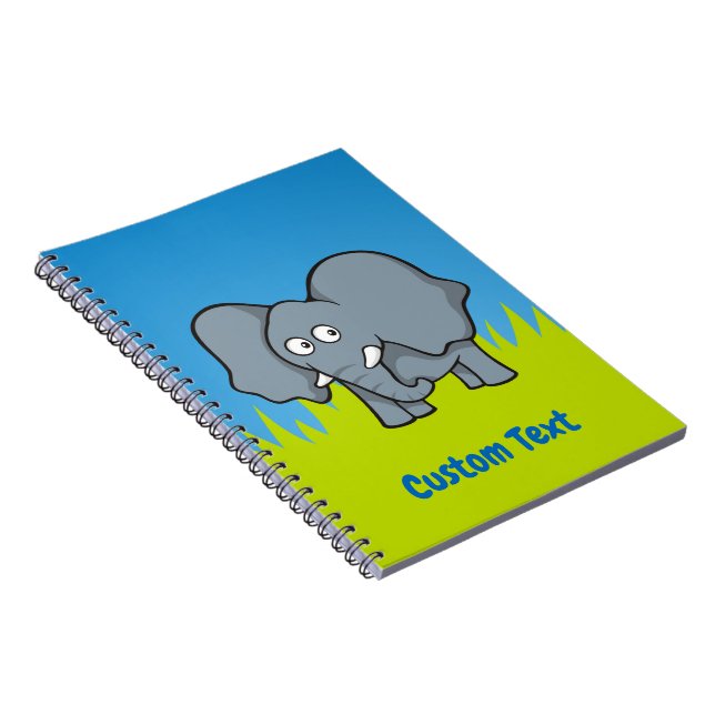 Gray elephant cartoon notebook (Right Side)