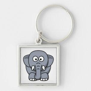 GRAY ELEPHANT KEYCHAIN