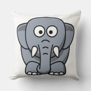 GRAY ELEPHANT THROW PILLOW