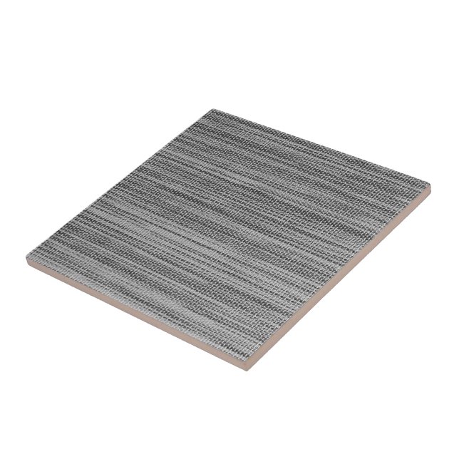 Gray Fabric Design Ceramic Tile (Side)