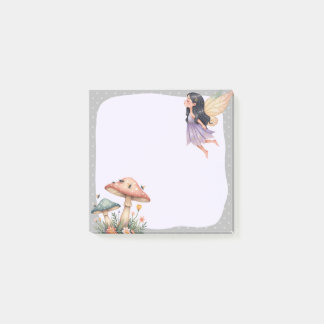 Gray Fairy Memo Pad – Mystical Note-Taking Post-it Notes