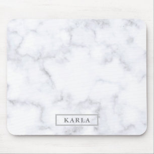 Gray faux marble texture background mouse pad