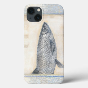 Gray Fish on Beige Background iPhone 13 Case