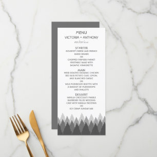 Gray Forest Range Woodland Menu Mariage