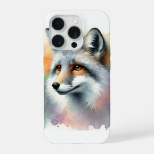 Gray Fox in a Serene Landscape 270924AREF126 - Wat iPhone 15 Pro Case