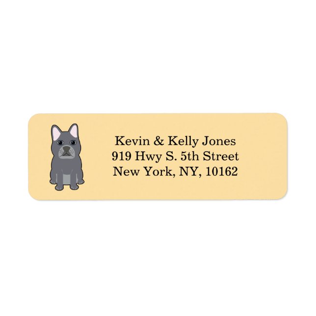 Gray French Bulldog,  beige (Front)
