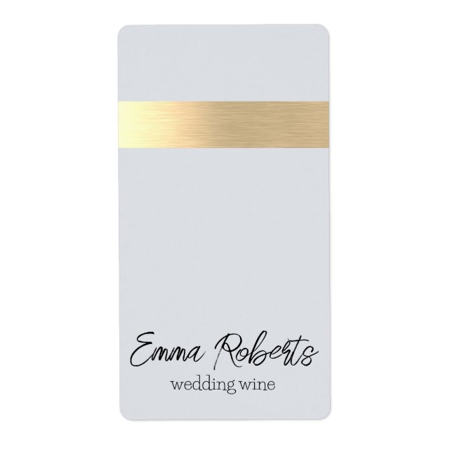 Gray Gold Foil Rustique Faux (Devant)