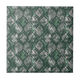 Gray, green imitation snake skin. tile