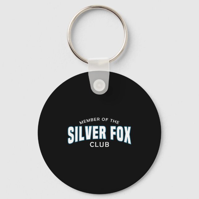 Gray Hair Don't Care G Headedness Men Fox  Keychain (Front)