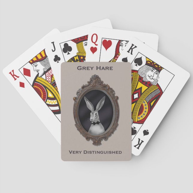Gray Hare Very Distinguished Playing Cards (Back)