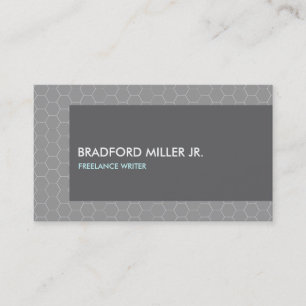 GRAY HONEYCOMB PATTERN Business Card