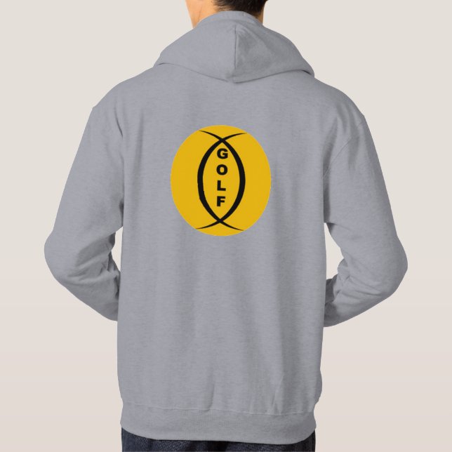 Gray hooded sweat back man SPORT GOLF Hoodie (Back)