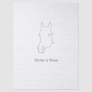 Gray horse says No funny and sweet horses Tissue Paper