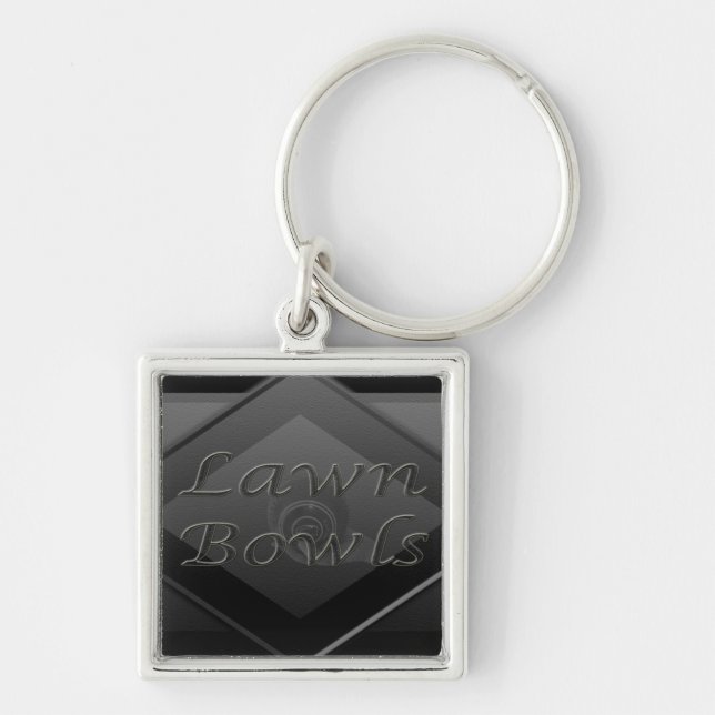 Gray Lawn Bowls Logo Design, Keychain (Front)
