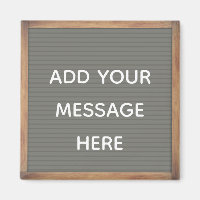 Gray Letterboard in Frame Custom Message