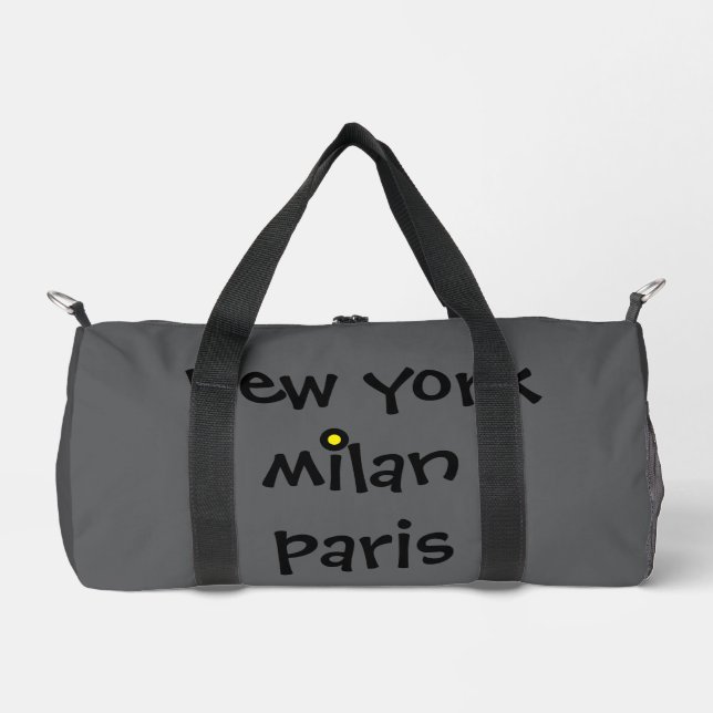 Gray London Milan Ibiza Duffle Travel Gym Bag (Front)
