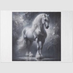 Gray Majestic Horse Decoupage Tissue Paper