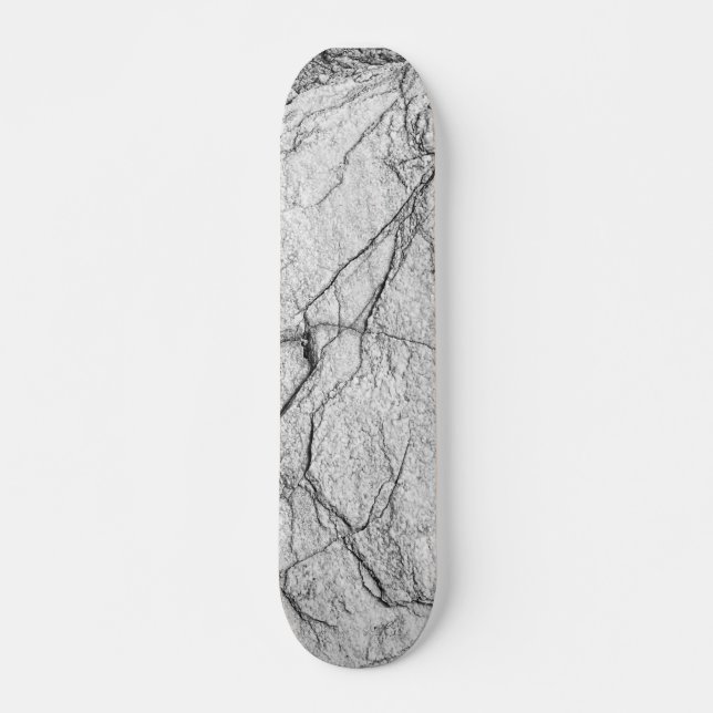 Gray Marble Dappled Concrete Skateboard (Front)