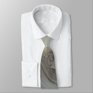 Gray Marble with Gold Vein Tie