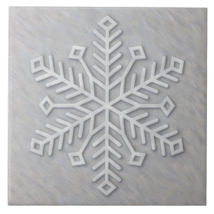 Gray Modern Art Snowflake Decorative Tile