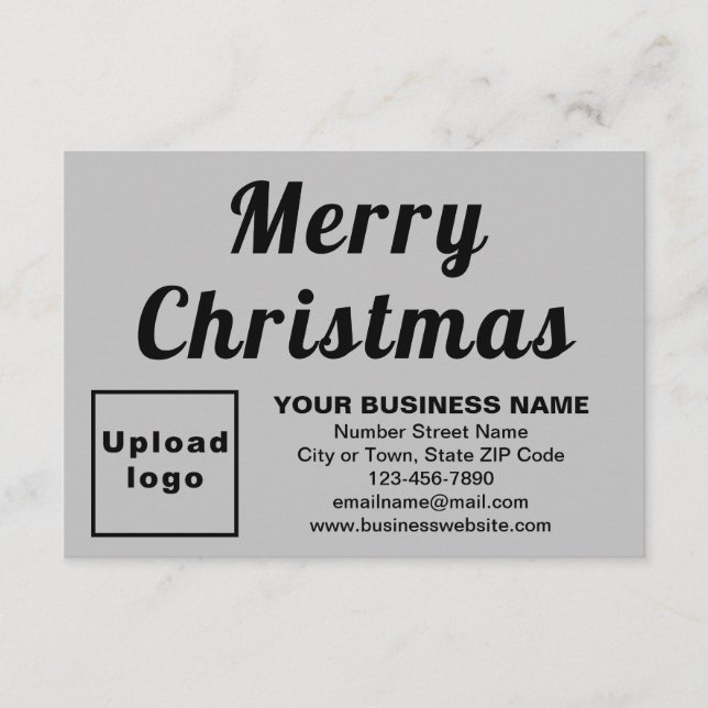 Gray | Noël | Business | Petite carte plate (Devant)