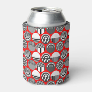 Gray Patterned Ovals Can Cooler