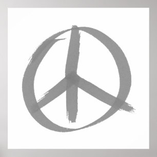 Gray Peace Sign