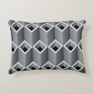 Gray pipes on top of each other - seamless backgro accent pillow