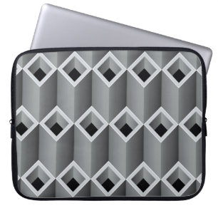 Gray pipes on top of each other - seamless backgro laptop sleeve