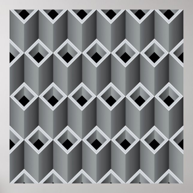 Gray pipes on top of each other - seamless backgro poster (Front)