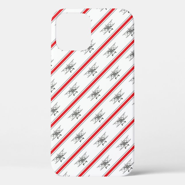 Gray Plane Red Lines Airplanes Pilot Plane Case-Mate iPhone Case (Back)