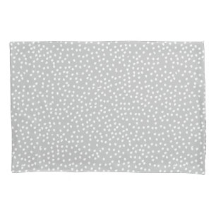 Gray Polka Dot Pillowcase