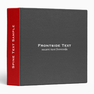 Gray & Red Faux Leather Vintage Look Binder