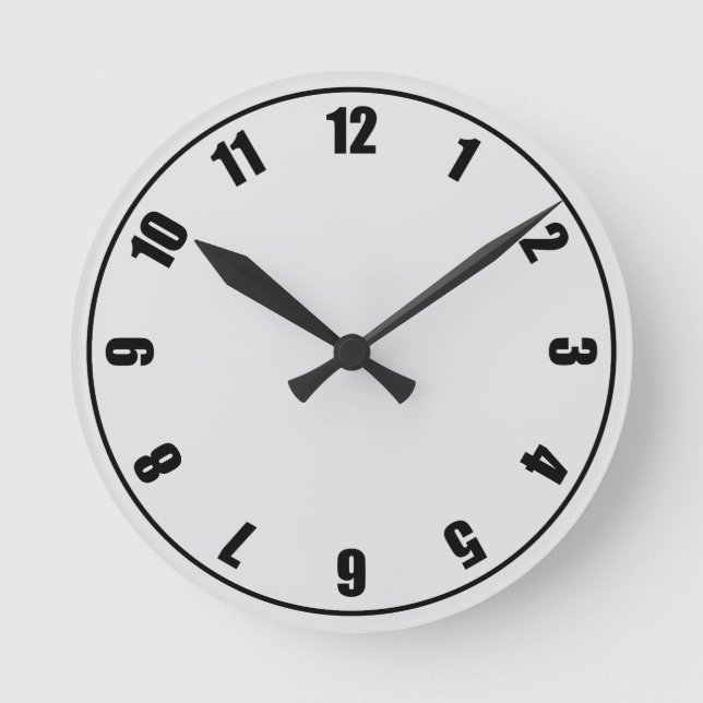 Gray Round Clock (Front)