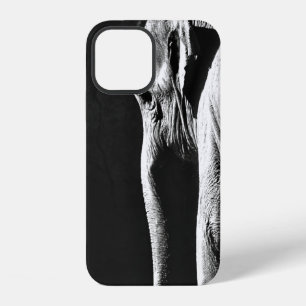 GRAY SCALE PHOTO OF ELEPHANT iPhone 12 CASE