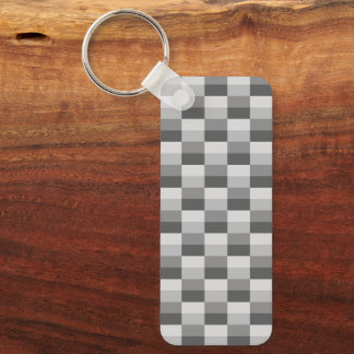 Gray Shades Color Blocks Keychain