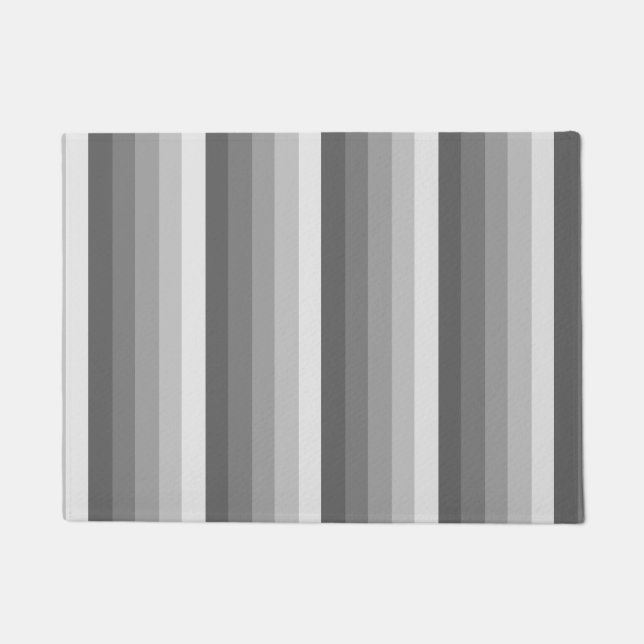 Gray shadow stripes doormat (Front)