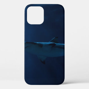 GRAY SHARK IN BODY OF WATER iPhone 12 CASE